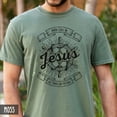 thumbnail image 1 of When I Call On Jesus, All Things Are Possible - Religious Round Neck T-Shirt, Steering Wheel Design Symbolizing Faith & Hope, 1 of 7