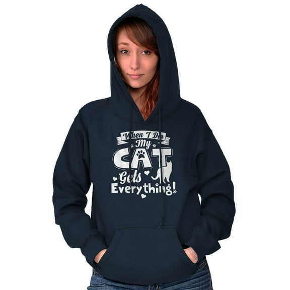 When I Die the Cat Gets Everything Women Plus Size Hoodie Brisco Brands 5X