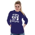 thumbnail image 1 of When I Die the Cat Gets Everything Women's Long Sleeve T Shirt Brisco Brands L, 1 of 6