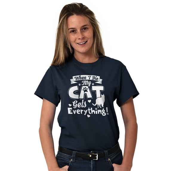 When I Die the Cat Gets Everything Women's Plus Size Graphic Tee Brisco Brands 3X