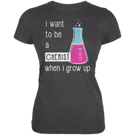 When I Grow Up Chemist Juniors Soft T Shirt Deep Heather MD