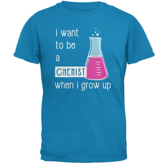 When I Grow Up Chemist Mens T Shirt Sapphire SM