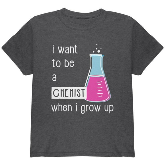 When I Grow Up Chemist Youth T Shirt Dark Heather YSM