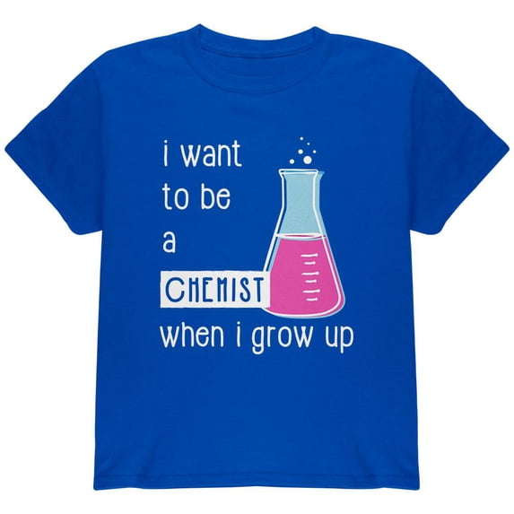 When I Grow Up Chemist Youth T Shirt Royal YSM