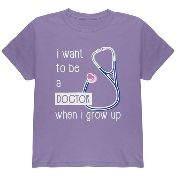 When I Grow Up Doctor Youth T Shirt Violet YLG
