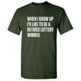 thumbnail image 1 of When I Grow Up I'd Like To Be A Retired Lottery Winner Sarcastic Premium T Shirt For Holiday Anniversary Birthday Gift Novelty Hilarious Adult Humor Tee, 1 of 5