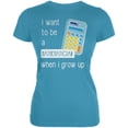 thumbnail image 1 of When I Grow Up Mathematician Juniors Soft T Shirt Aqua LG, 1 of 1