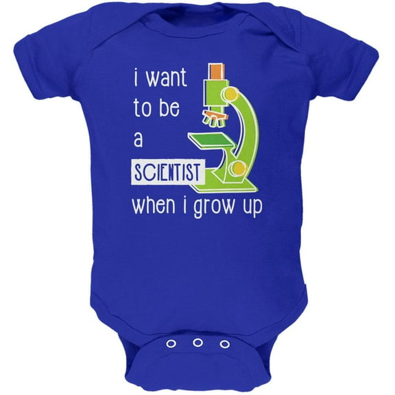 When I Grow Up Scientist Soft Baby One Piece Royal 3-6 M