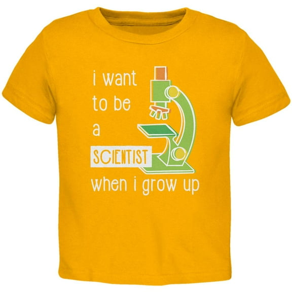 When I Grow Up Scientist Toddler T Shirt Gold 4T