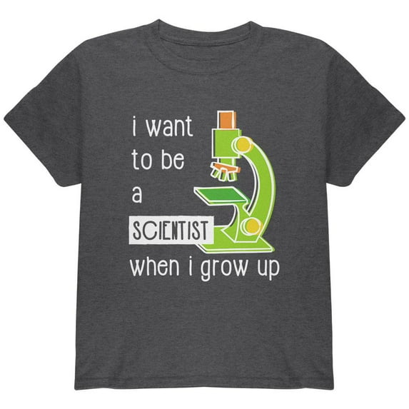 When I Grow Up Scientist Youth T Shirt Dark Heather YLG