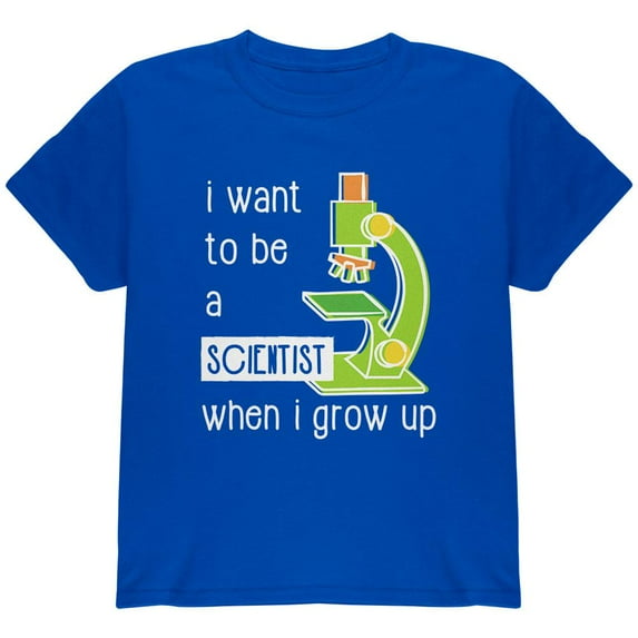 When I Grow Up Scientist Youth T Shirt Royal YMD