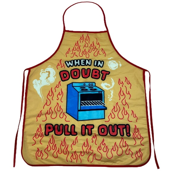 When In Doubt Pull It Out Apron Funny Oven Baking Cooking Graphic Kitchen Smock