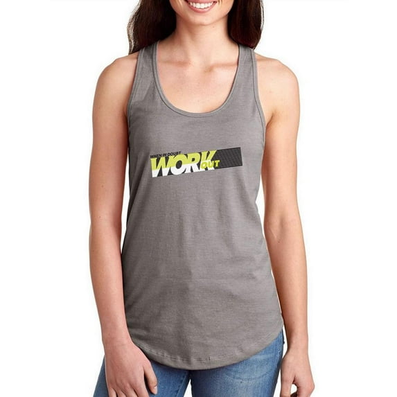 When In Doubt Work Out Racerback Tank Women -Image by Shutterstock, Female x-Large