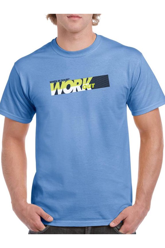 When In Doubt Work Out T-Shirt Men -Image by Shutterstock, Male Small