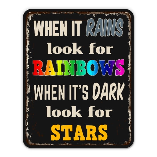 When It Rains Look For Rainbows - 3" Vinyl Sticker - For Car Laptop Water Bottle Phone - Waterproof Decal