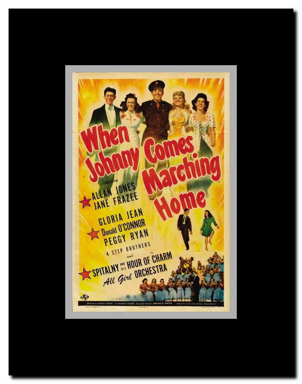 When Johnny Comes Marching Home Framed Movie Poster