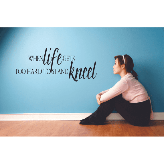 When Life Gets too Hard Picture Art Boys Bed Room Home Decor Sticker Vinyl Wall Decal 6 X 24 Inches