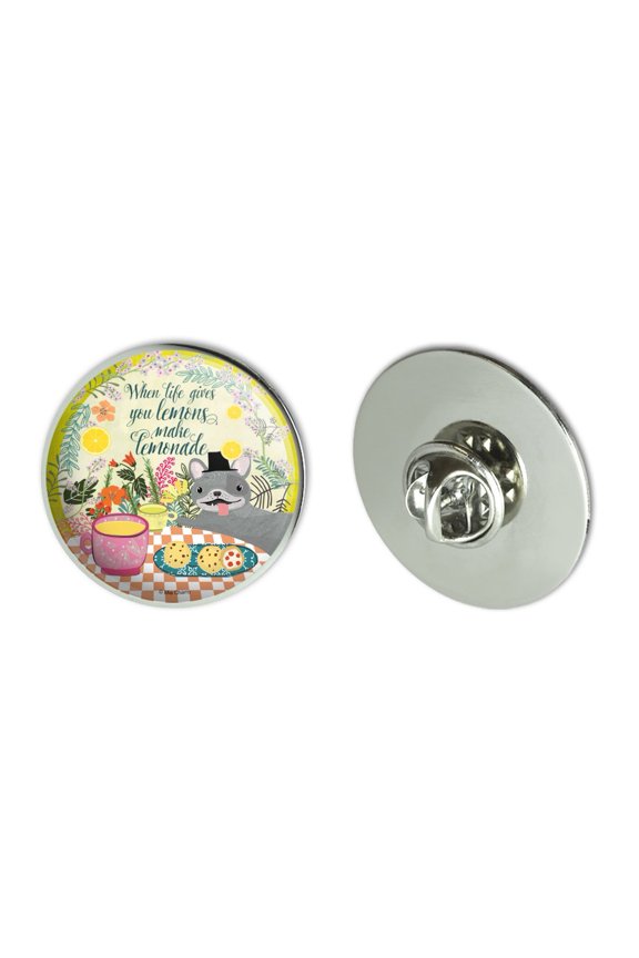 When Life Gives You Lemons Make Lemonade Dog Metal 1.1" Tie Tack Hat Lapel Pin Pinback