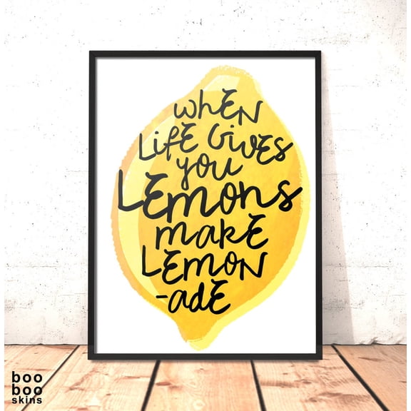 When Life Gives You Lemons Make Lemonade Print, Lemons Print, Lemonade Poster, Mothers Day Gift Grandma, Wife Husband Friend, Poster Only