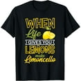 thumbnail image 1 of When Life Gives You Lemons Make Limoncello Funny Italian T-ShirtMen and women, White Black T-shirt, size: Extra large S-2108XL, 1 of 4