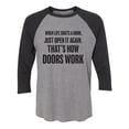 thumbnail image 1 of When Life Shuts A Door. . Open It Unisex 3/4 Sleeve Baseball Raglan Tee, 1 of 2