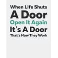thumbnail image 1 of When Life Shuts a Door Open It Again It's a Door That's How They Work: Blank Line Notebook (8.5 X 11 - 110 Pages), 1 of 1