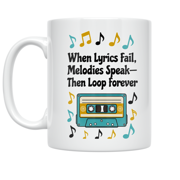 When Lyrics Fail, Melodies Speak - Music Lover - 11 oz Ceramic Coffee Mug