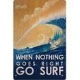 thumbnail image 1 of When Nothing Goes Right Go Surf Tin Sign, Beach Metal Signs, Gifts for Surfing Lovers, Gifts for Ocean Lovers, Quotes Plaque Wall Decor for Bar Man Cave Cafe Garage 12x8 Inches, 1 of 6
