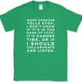 thumbnail image 1 of When Someone Yells Stop T-Shirt Funny Music Humor Novelty Cotton Tee - Green, L, 1 of 1