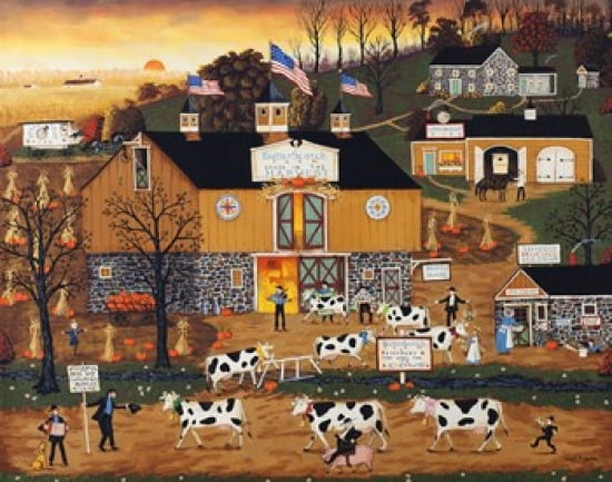 When The Cows Come Home Canvas Art - Joseph Holodook (23 x 18)