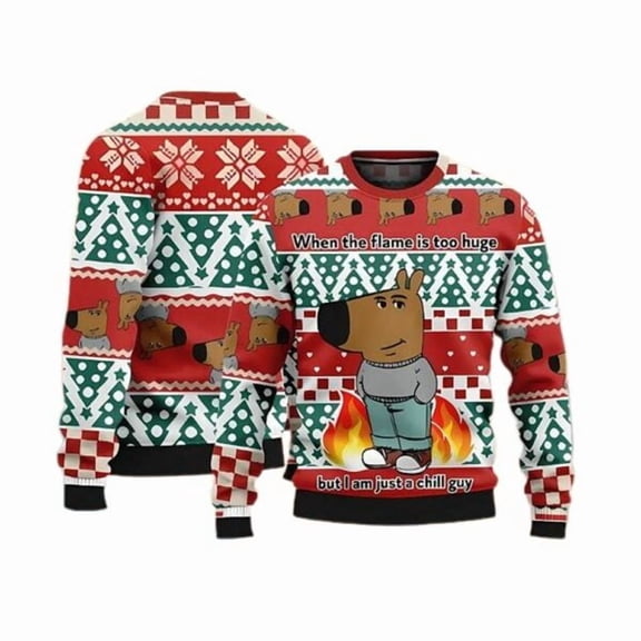 When The Flame Is Too Huge But I Am Just A Chill Guy 3D Sweater