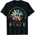 thumbnail image 1 of When The Power Of Love Overcomes The Love Of Power Flowers T-Shirt Black Small, 1 of 4