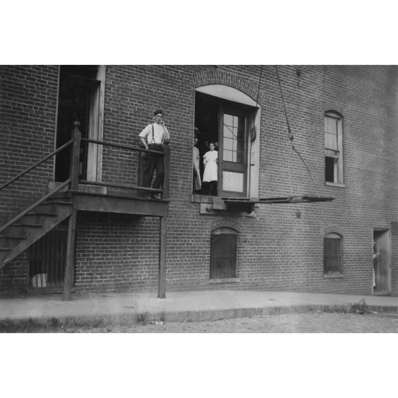When The Whistle Blows. Closing Hour At Danville Cigarette Factory History (24 x 18)