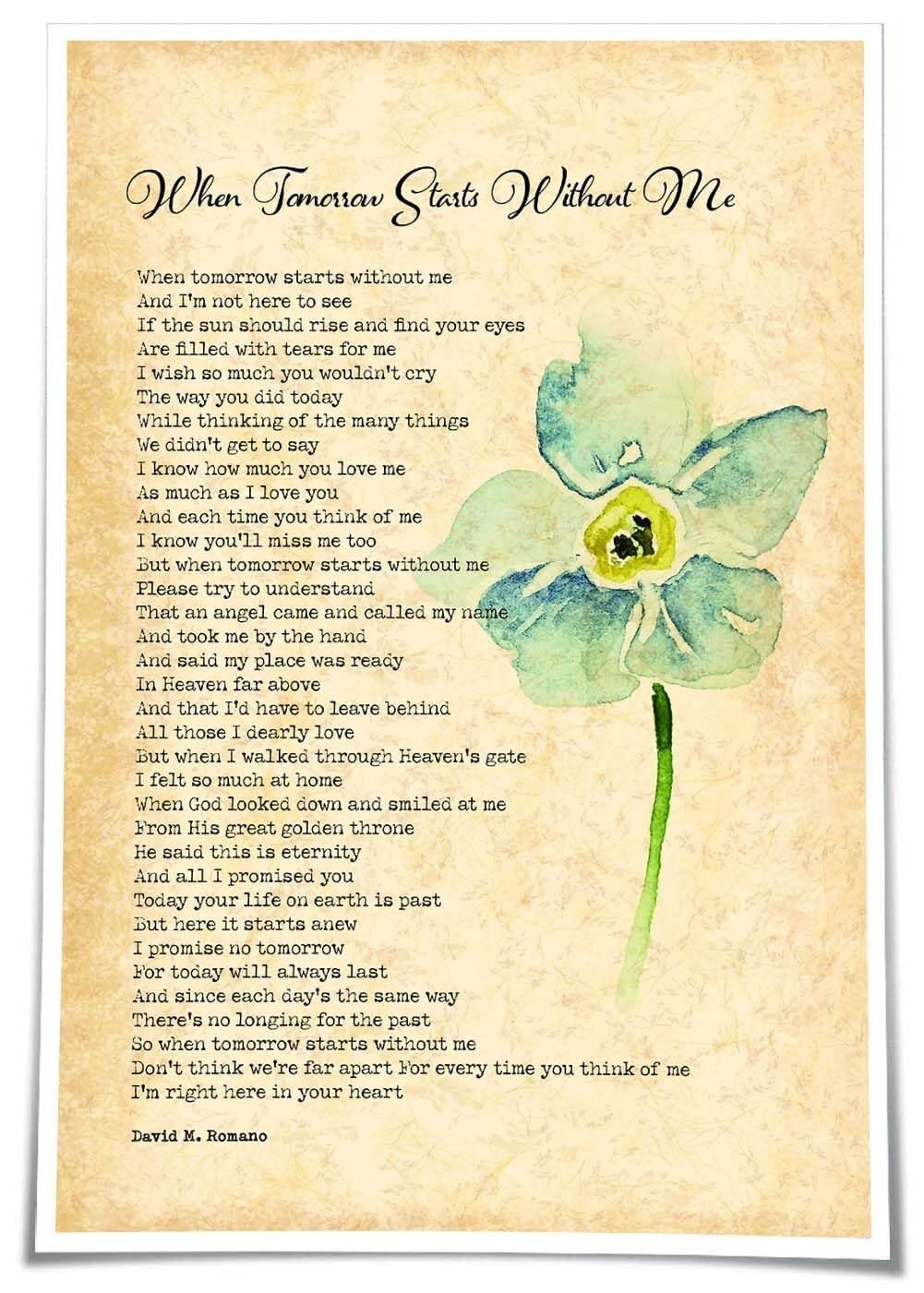 when-tomorrow-starts-without-me-poem-wall-art-posters-art-deco-art