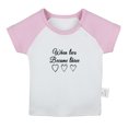 thumbnail image 1 of When Two Became Three Funny T shirt For Baby, Newborn Babies T-shirts, Infant Tops, 0-24M Kids Graphic Tees Clothing (Short Pink Raglan T-shirt, 12-18 Months), 1 of 4
