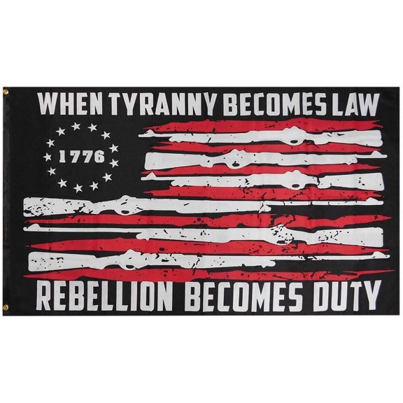 When Tyranny Becomes Law USA 3x5 polyester flag