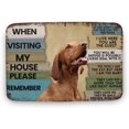 thumbnail image 1 of When Visiting My House Please Remember Dog Door Mat Non-Slip Entryway Rug Dog Door Mat Super Absorbent Welcome Mat For Bathroom Bedroom Kitchen Indoor Outdoors Home Decor Gift For Women Men 16x24 Inch, 1 of 4