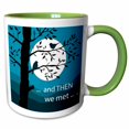 thumbnail image 1 of 3drose, When We First Met, Birds in Love in the Moonlight, 11oz Two-tone Green Mug, 1 of 6