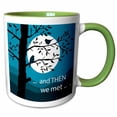 thumbnail image 1 of 3drose, When We First Met, Birds in Love in the Moonlight, 15oz Two-tone Green Mug, 1 of 6