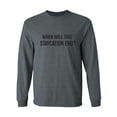 thumbnail image 1 of When Will This Staycation End? Adult Long Sleeve T-shirt, 1 of 2