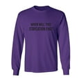 thumbnail image 1 of When Will This Staycation End? Adult Long Sleeve T-shirt, 1 of 2