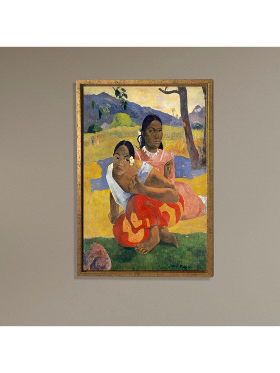 When Will You Marry, Paul Gauguin Tahiti poster, Exotic Vintage Art, Colorful Vertical Wall Decor for Boho or Artful Homes Unframed Paper Print