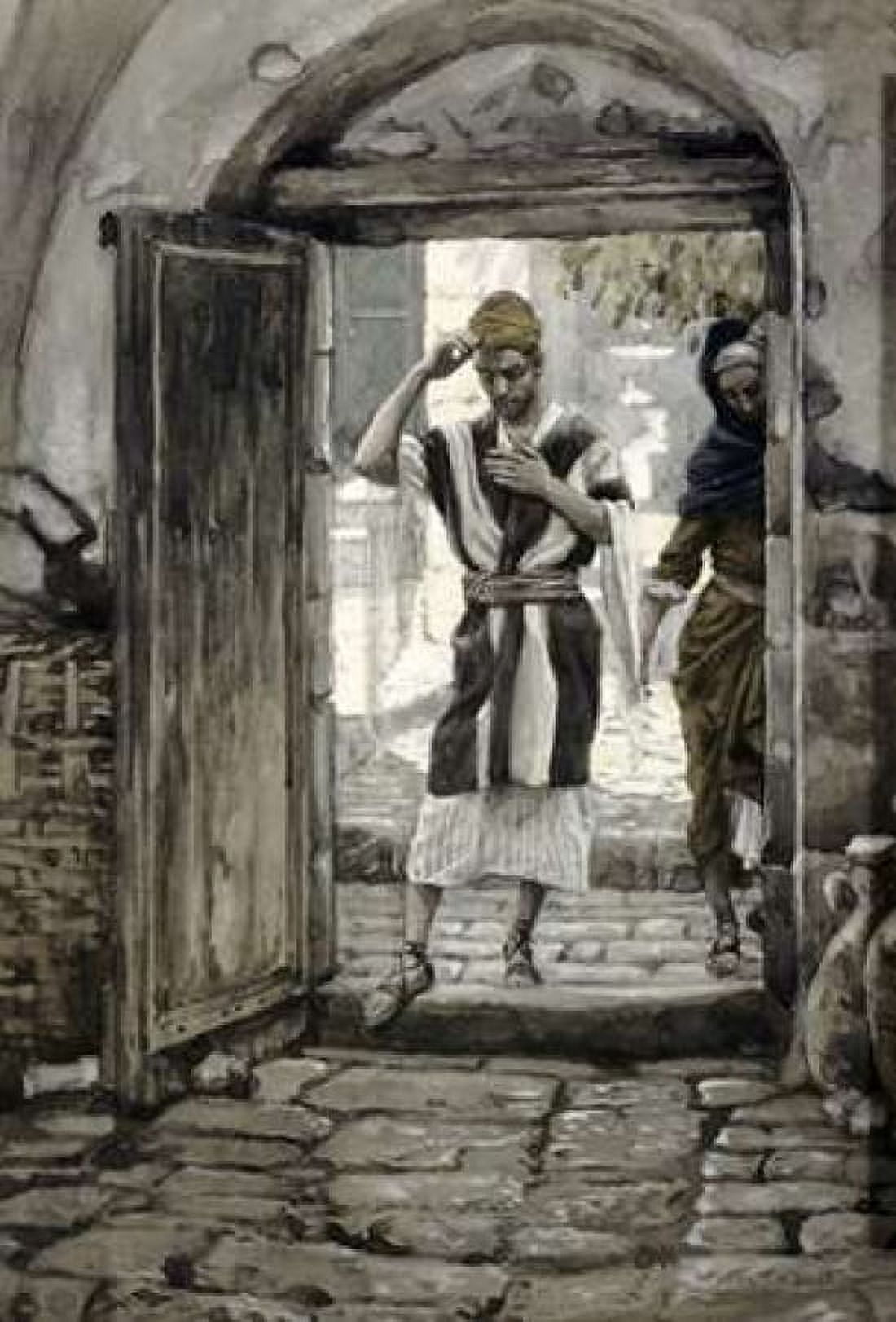 When Ye Come Into a House Salute It Canvas Art - James Jacques Tissot (20 x 28)
