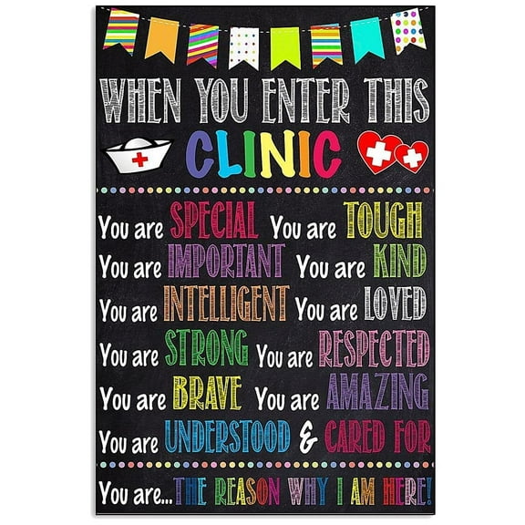 When You Enter This Clinic Vintage Office Decor Doctor And Nurse Tin Poster Home Room Wall Decoration