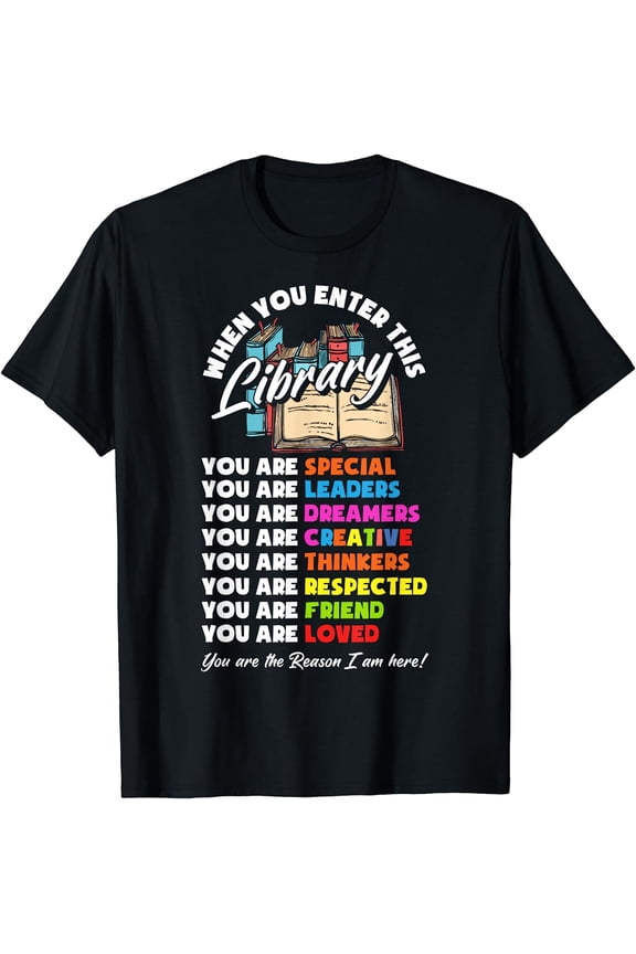 When You Enter This Library Funny Librarian Book Lover Gift T-Shirt