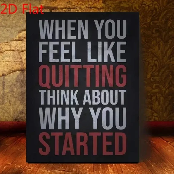 When You Feel Like Quitting Quote Art Bold Inspirational Office Decor Home Decor Office Wall Art