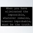 thumbnail image 1 of When You Have Eliminated The Impossible - Sherlock Holmes Quote Poster- Unframed Poster | Wall Art | Perfect For Home Decor & Gifts, 12x18, 1 of 2
