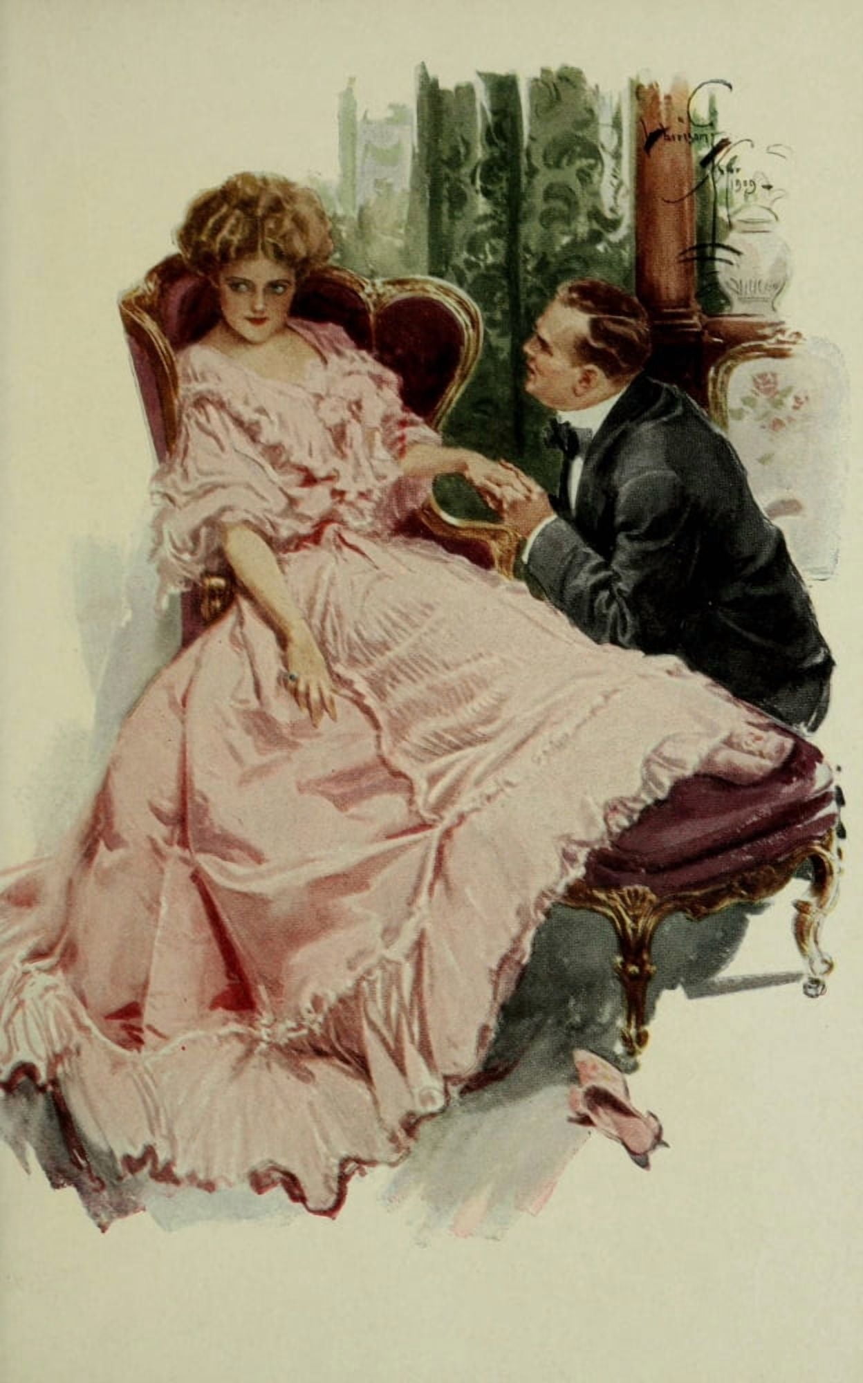 When a Man Marries 1909 Making amends Canvas Art - Harrison Fisher (18 x 24)
