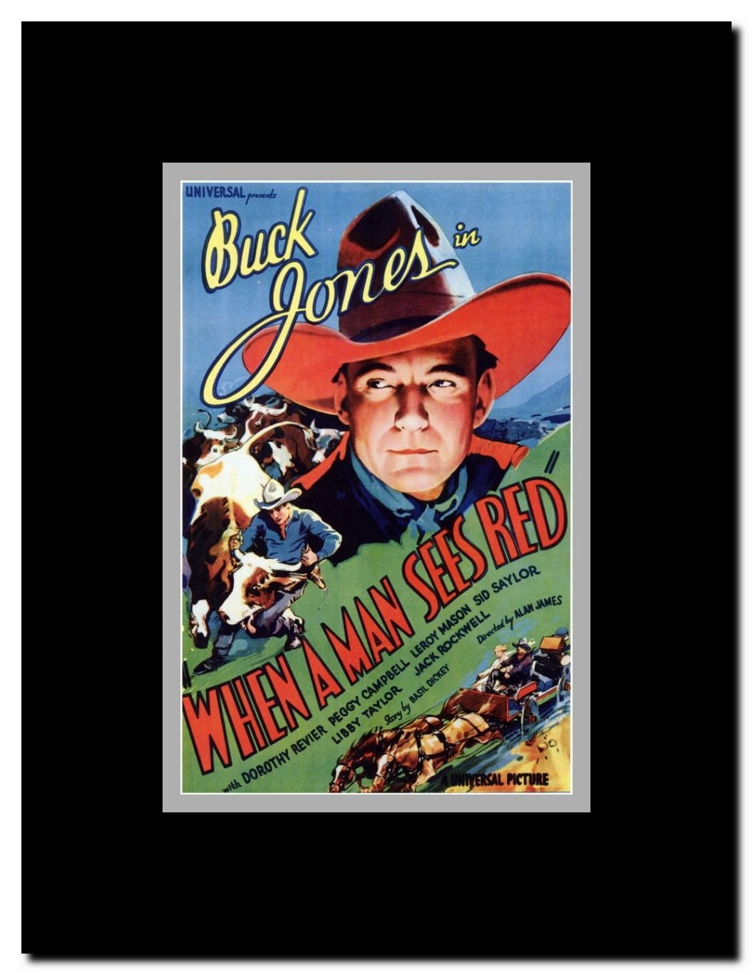 When a Man Sees Red Framed Movie Poster