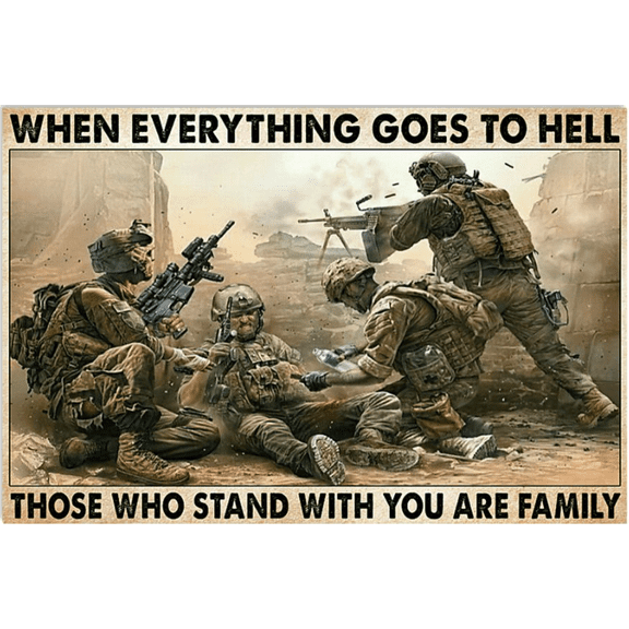 When everything goes to hell those who stand with you are family poster 24 x 36 Inch Poster